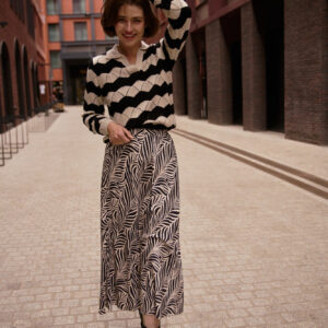 Wiskozowa spódnica midi granatowa