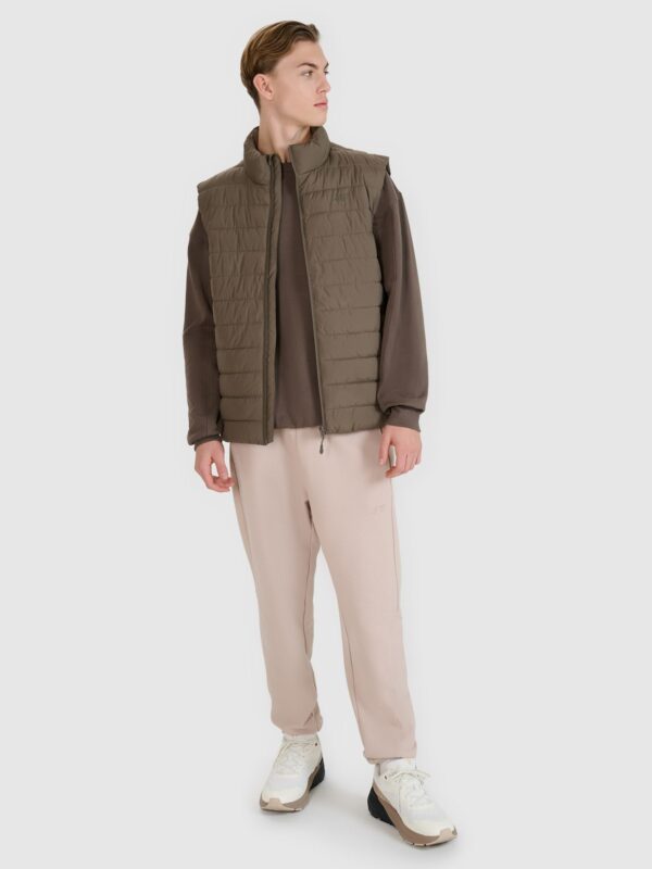 4F Bezrękawnik puchowy z wypełnieniem syntetycznym męski - brązowy