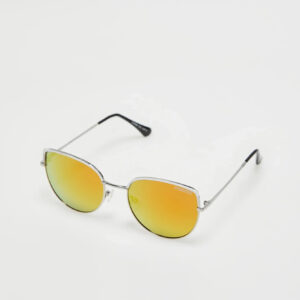 Okulary przeciwsłoneczne z metalowymi oprawkami i żółtymi szkłami