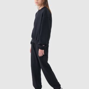 4F Spodnie dresowe joggery dziewczęce - czarne 122 (6-7 lat)