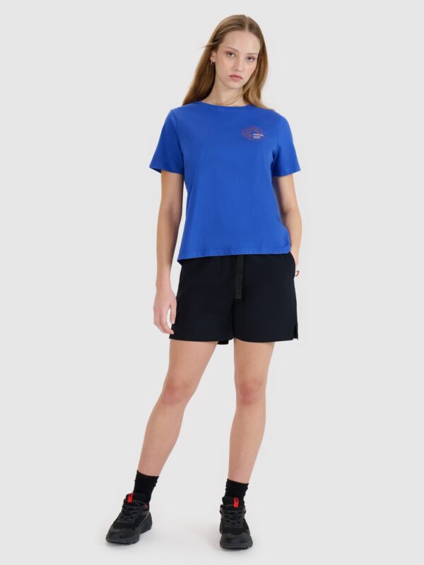 4F T-shirt regular z nadrukiem damski - niebieski