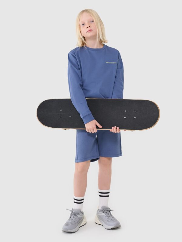 e82e45cacadbdd5e26b1a8457c1be5f7c2856cc9 4F Longsleeve regular z nadrukiem chłopięcy - niebieski 164 (13-14 lat)