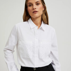 e83bb7665f5d548f299b89e8ef10ef3b9e07b11f Koszula z dużymi kieszeniami i długimi rękawami biała