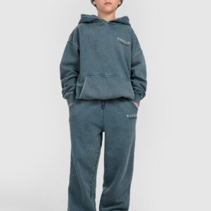 4F Bluza dresowa nierozpinana z kapturem chłopięca - turkusowa 122 (6-7 lat)