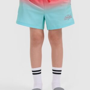 e8653204217f4302a88eb8f425b1ec33f27f7b04 4F Spodenki plażowe boardshorty chłopięce - turkusowe 158/164 (12-14 lat)