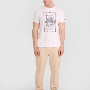 e892f321579096e35416bbe8b31d5b277dbf7923 4F T-shirt regular z nadrukiem siatkarskim męski - biały