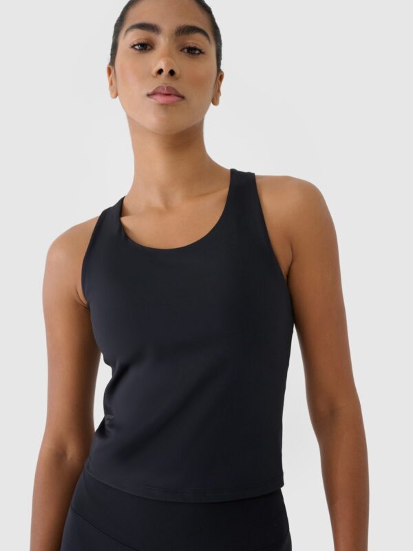 e93a3c9ea845b6639df6de8fa557dfa3d5cd41b1 4F Top treningowy szybkoschnący damski - czarny