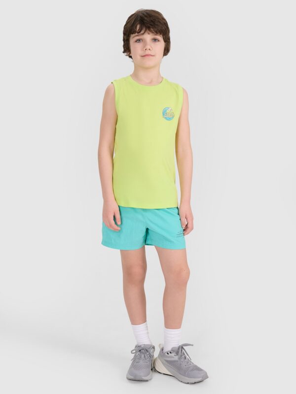 4F Tank top regular z nadrukiem chłopięcy - zielony 128 (7-8 lat)