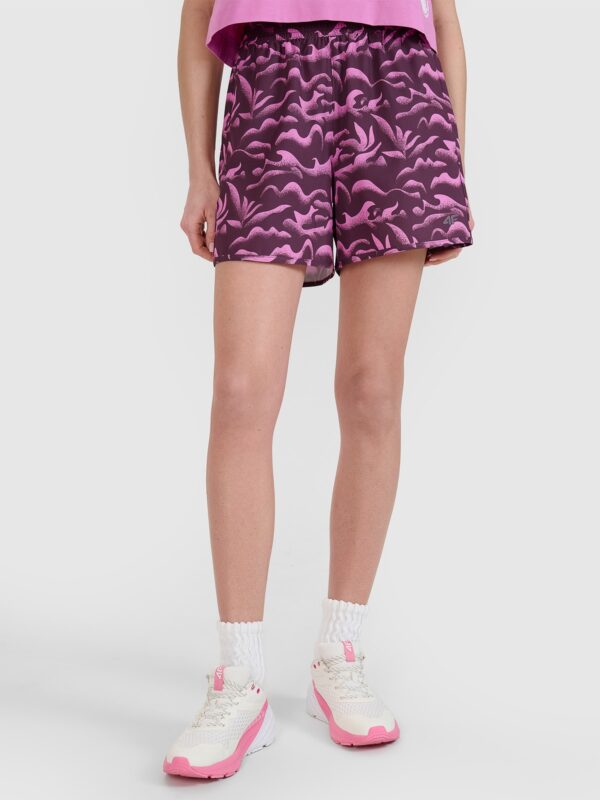 4F Spodenki plażowe damskie - fioletowe