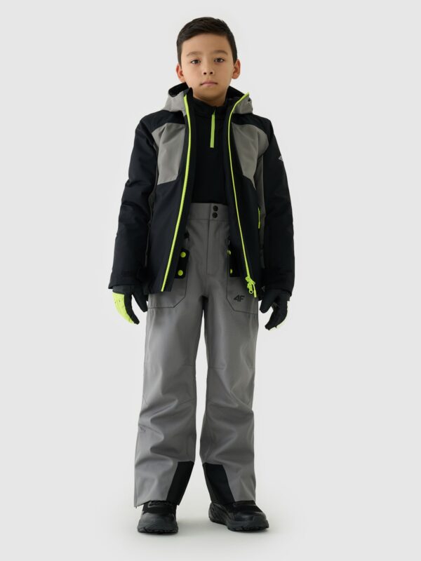 eb0c0898c58ecf20d24b340244235b33f9159cb8 4F Kurtka narciarska membrana 8000 chłopięca - czarna 128 (7-8 lat)