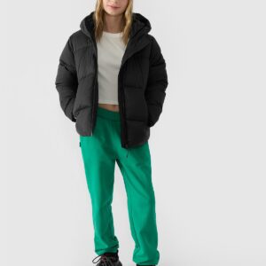 4F Kurtka puchowa z wypełnieniem syntetycznym dziewczęca - czarna 122 (6-7 lat)