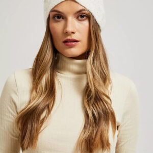 Ciepła opaska na głowę piaskowa