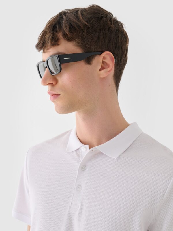 4F Koszulka polo męska - biała