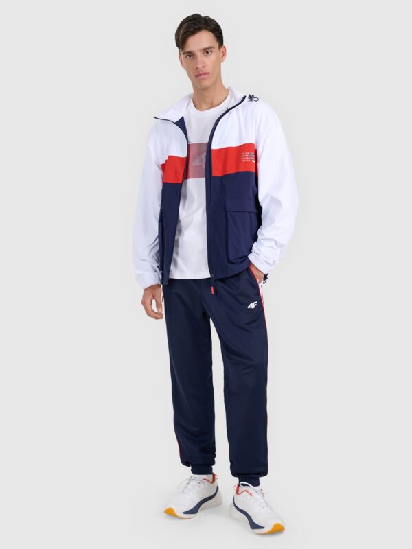 4F T-shirt regular z nadrukiem męski - biały