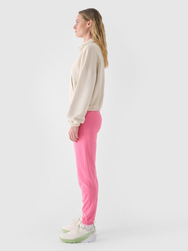 4F Spodnie dresowe joggery damskie - różowe