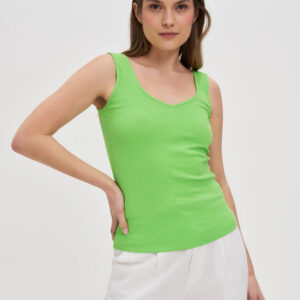 ebfe5e78f9e9b8a3724cf477e0453e9b99136552 Prążkowany top zielony