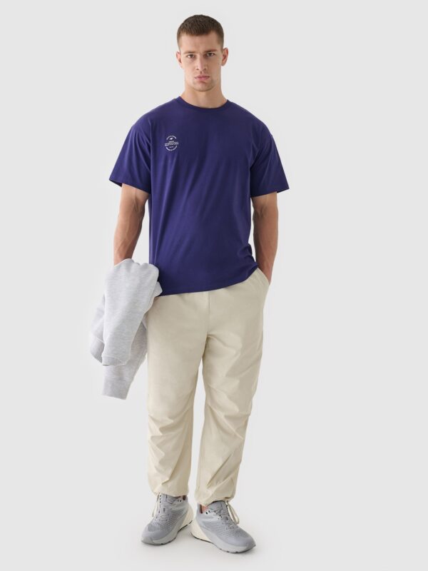 ec1391d7cdb36648df647392a99aa089d2e8952b 4F T-shirt oversize gładki uniseks - granatowy