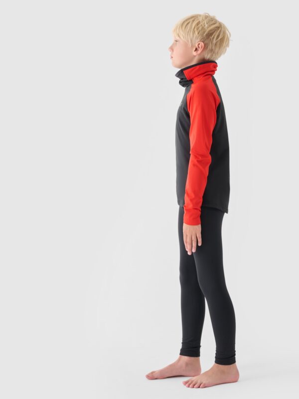 ec28991a5ba781502fcf6059dd46fca2537451c0 4F Bielizna termiczna ocieplana (góra) dziecięca - czarna 122/128 (6-8 lat)