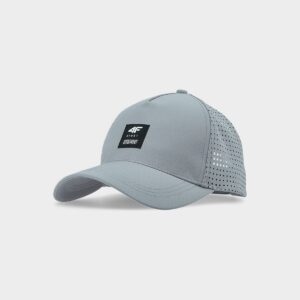 4F Czapka z daszkiem strapback męska - szara