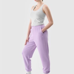 4F Top slim gładki damski - szary