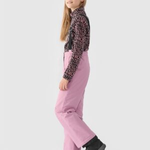 4F Spodnie narciarskie membrana 5000 dziewczęce - różowe 140 (9-10 lat)