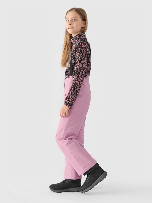 4F Spodnie narciarskie membrana 5000 dziewczęce - różowe 140 (9-10 lat)