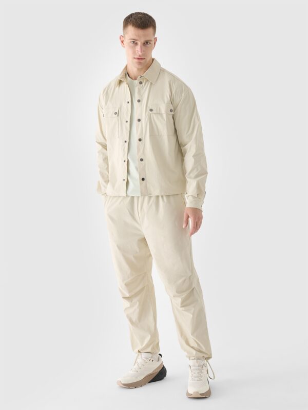 4F T-shirt oversize z nadrukiem męski - turkusowy