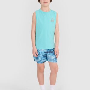 4F Tank top regular z nadrukiem chłopięcy - turkusowy 140 (9-10 lat)