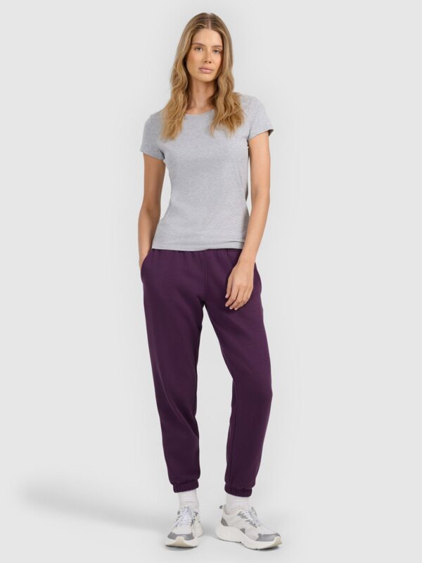 4F T-shirt slim gładki damski