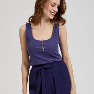 Top z guzikami fioletowy