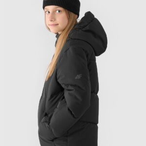 4F Kurtka narciarska membrana 5000 dziewczęca - czarna 122 (6-7 lat)