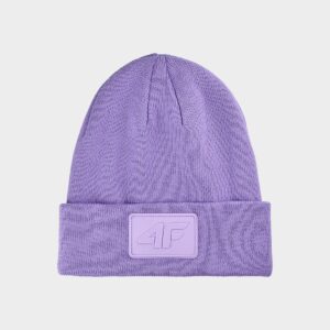 4F Czapka beanie uniseks - fioletowa