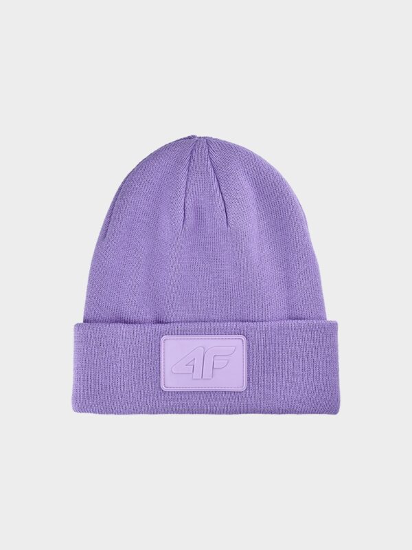 4F Czapka beanie uniseks - fioletowa