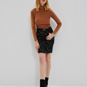 Ołówkowa spódnica z nadrukie