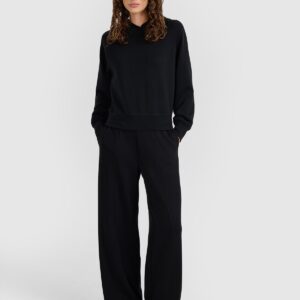 4F Bluza dresowa nierozpinana z modalem damska - czarna