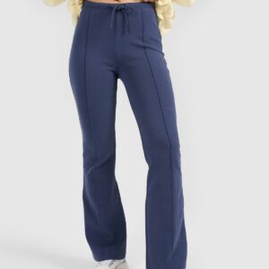 4F Spodnie dresowe z rozszerzanymi nogawkami damskie - granatowe