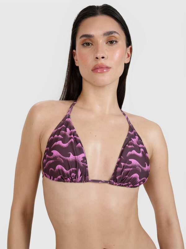 4F Góra od bikini damska - fioletowa