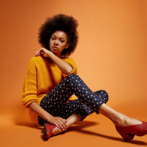 Spodnie z nadrukiem granatowe