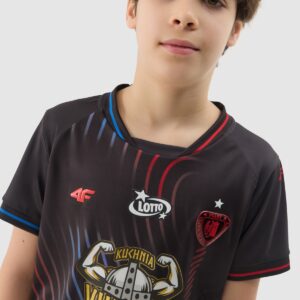 4F Koszulka klubowa wyjazdowa z sezonu 2023/24 dziecięca 4F x Piast Gliwice - czarna 122/128 (6-8 lat)