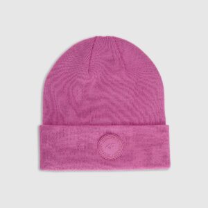 4F Czapka beanie dziewczęca - różowa