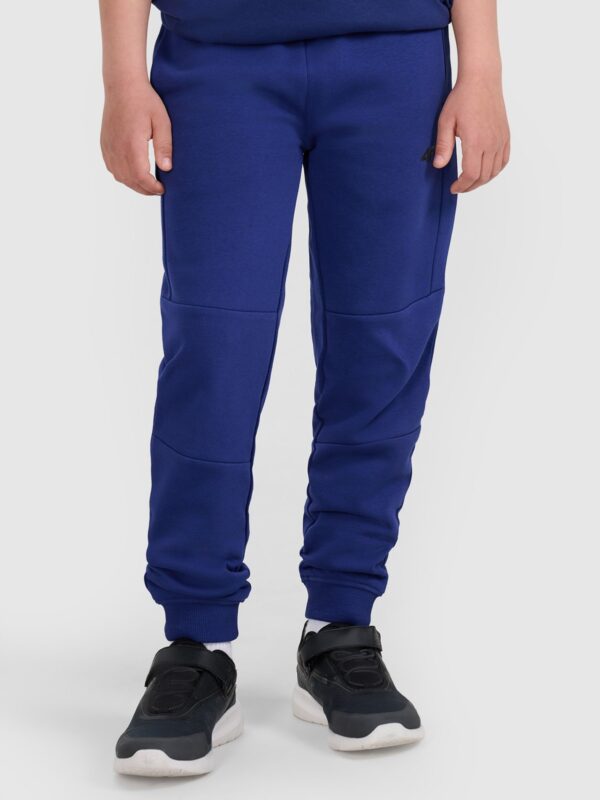 4F Spodnie dresowe joggery chłopięce - granatowe 146 (10-11 lat)