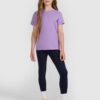f1f2cf9c2ccf763cbc1031adfd038e4fa33f6d44 4F T-shirt regular gładki dziewczęcy - fioletowa 128 (7-8 lat)