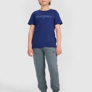 f20715cd1076e5c4e29b9b66e017d864e1e54e04 4F T-shirt regular z nadrukiem chłopięcy - granatowy 158 (12-13 lat)