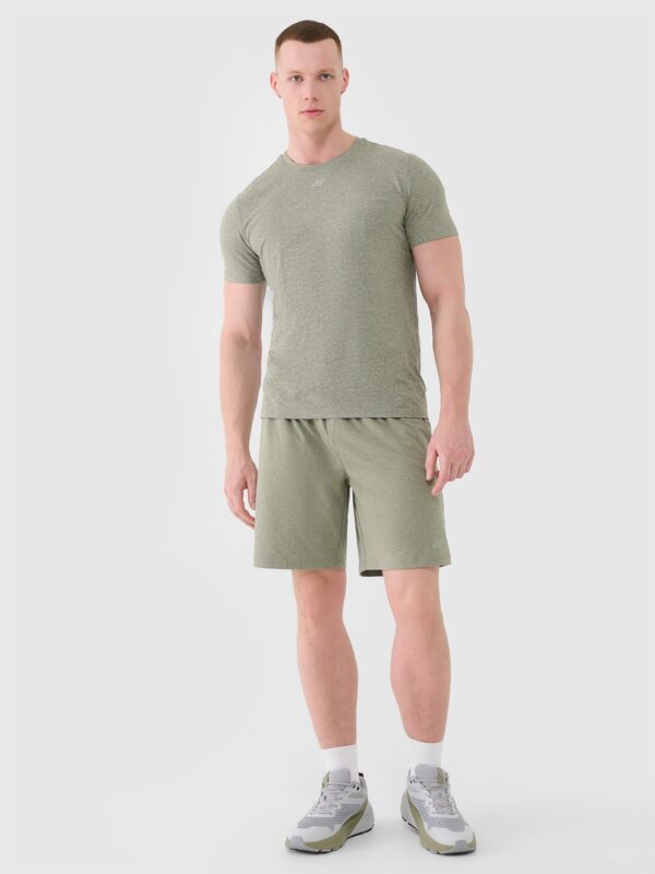 4F Koszulka treningowa szybkoschnąca męska - oliwkowa/khaki