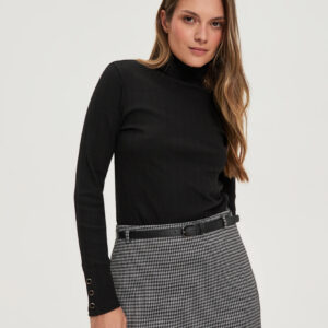 Bawełniany golf czarny