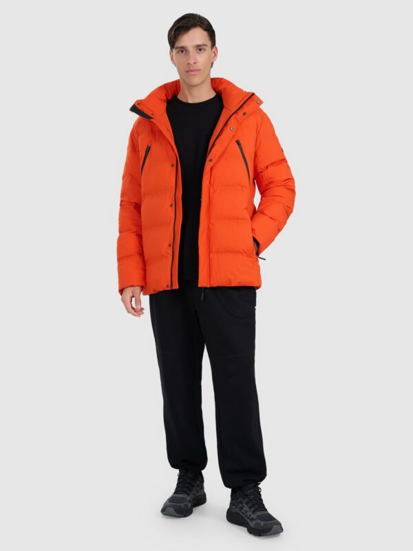 4F Kurtka puchowa z wypełnieniem syntetycznym membrana 10000 męska - pomarańczowa