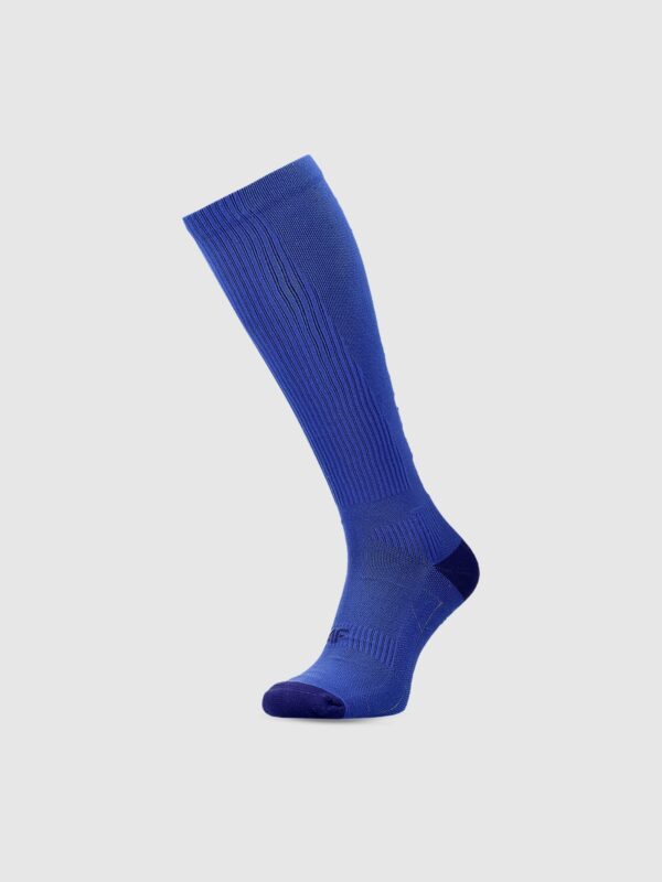 4F Podkolanówki do biegania uniseks - niebieskie