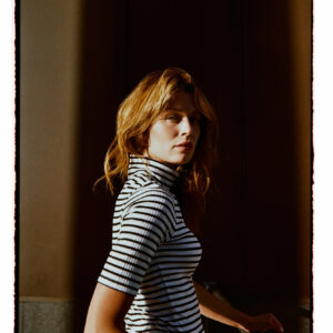 Bluzka z golfem w paski