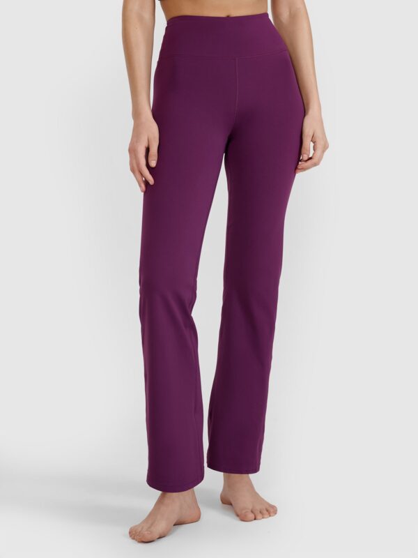 4F Legginsy do jogi i pilatesu z rozszerzanymi nogawkami damskie - fioletowe