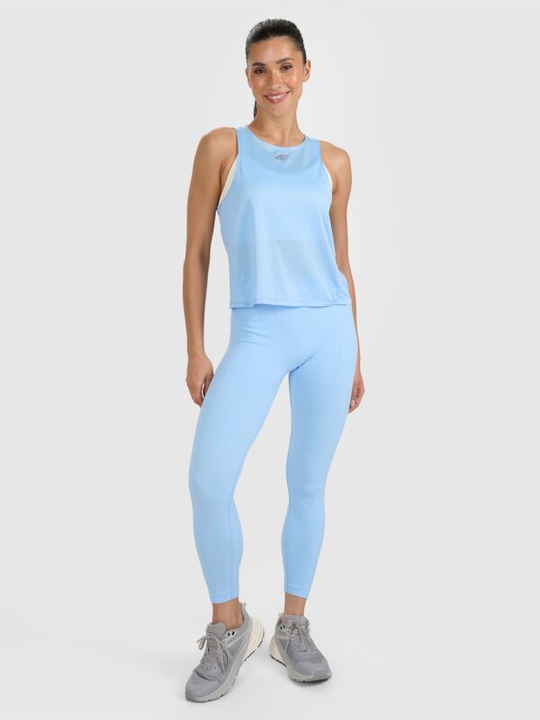 4F Top treningowy szybkoschnący damski - niebieski